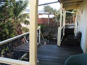  Our back porch at Glenelg Beach Hostel